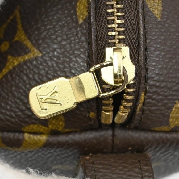 LOUIS VUITTON Trousse Demi Ronde Pouch Monogram Leather Brown M47520 68KB527 - Picture 8 of 14